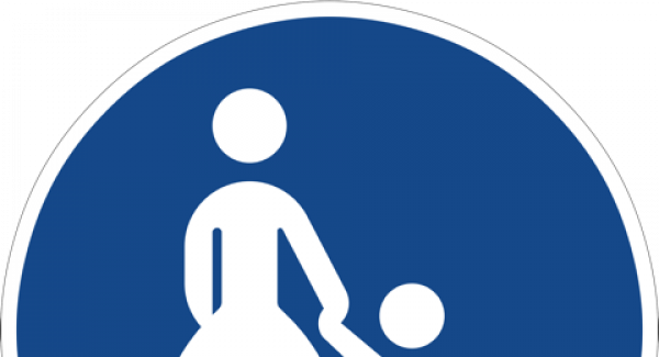 Dieses Schild kennzeichnet eine Fußgängerzone in Deutschland. Dargestellt sind eine Frau und ein Kind. Bild: CopyrightFreePictures via Pixabay (https://pixabay.com/en/traffic-sign-road-sign-shield-6641/, CC:  https://pixabay.com/de/service/license/).