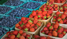 Supermarktbeispiel. Foto: Muffet via wikimedia (https://commons.wikimedia.org/wiki/File:Blueberries_and_strawberries.jpg, Lizenz: https://creativecommons.org/licenses/by/2.0/legalcode).