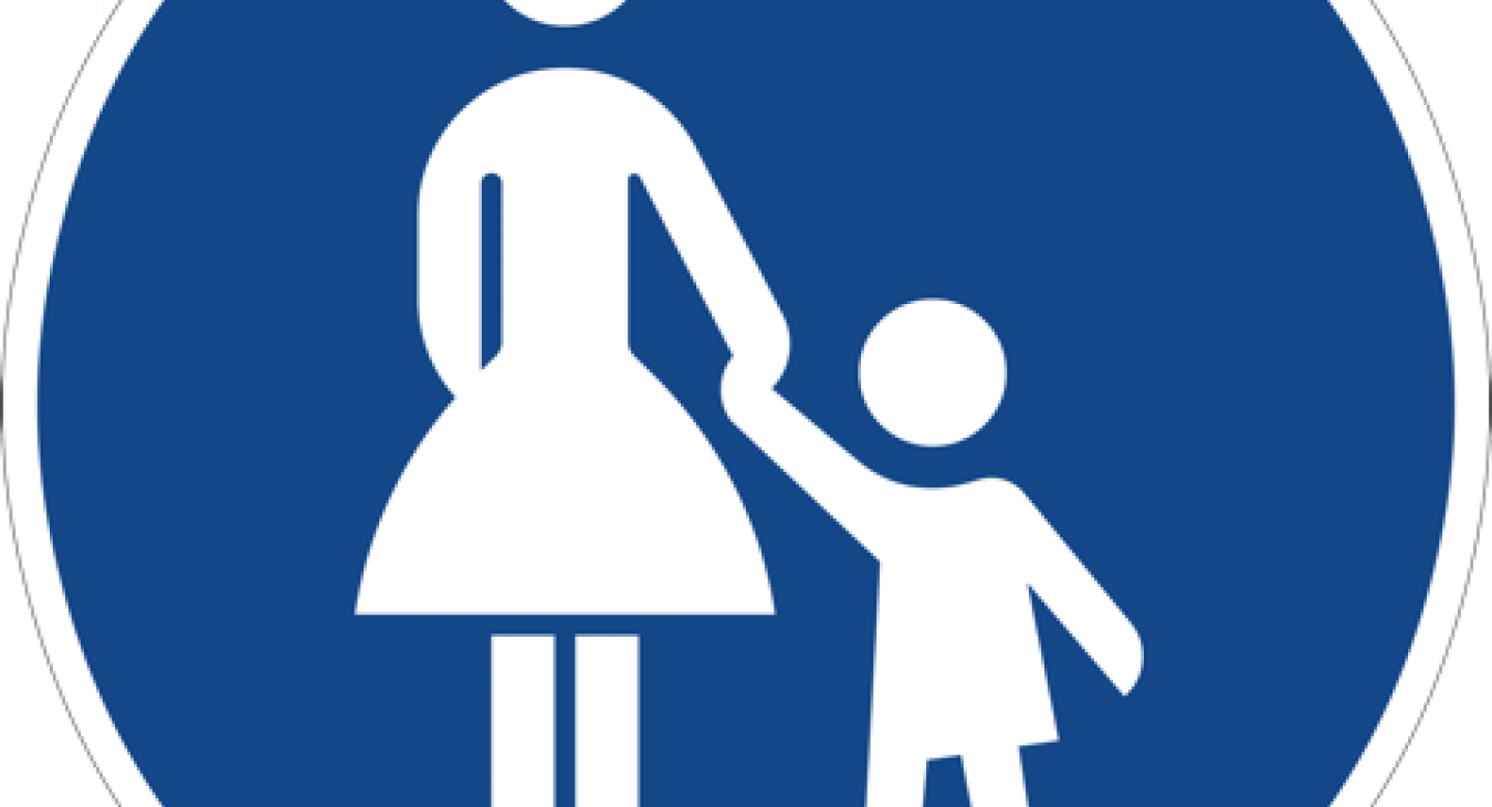 Dieses Schild kennzeichnet eine Fußgängerzone in Deutschland. Dargestellt sind eine Frau und ein Kind. Bild: CopyrightFreePictures via Pixabay (https://pixabay.com/en/traffic-sign-road-sign-shield-6641/, CC:  https://pixabay.com/de/service/license/).