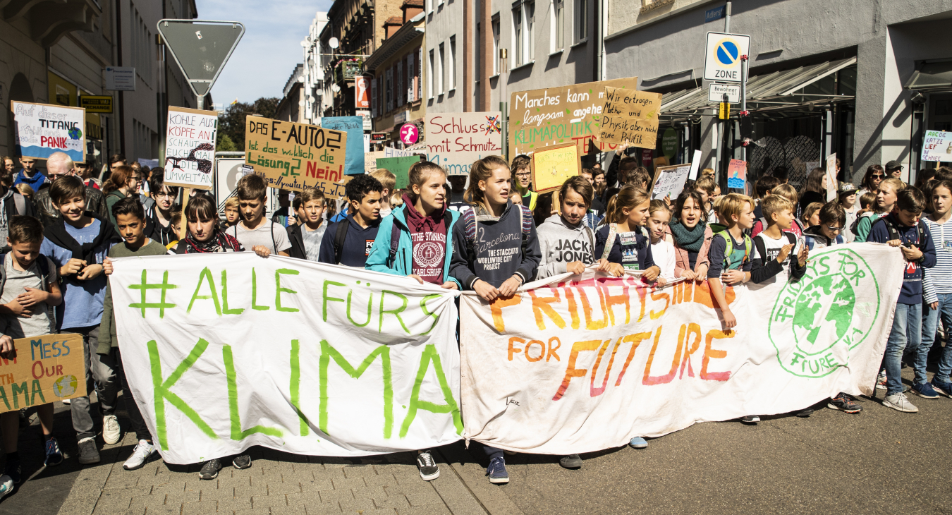 Fridays for Future Demonstration; Pixabay License (freie kommerzielle Nutzung, kein Bildnachweis nötig); https://pixabay.com/de/photos/klimawandel-klima-strike-proteste-4552316/