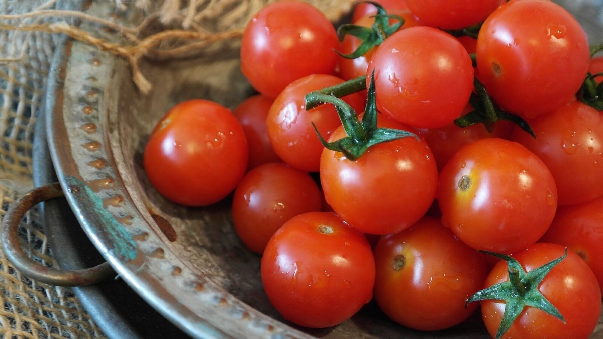Tomaten.Bild von RitaE via Pixabay (https://pixabay.com/de/tomaten-cocktailtomaten-rot-küche-2559809/, CC: https://creativecommons.org/publicdomain/zero/1.0/deed.de)