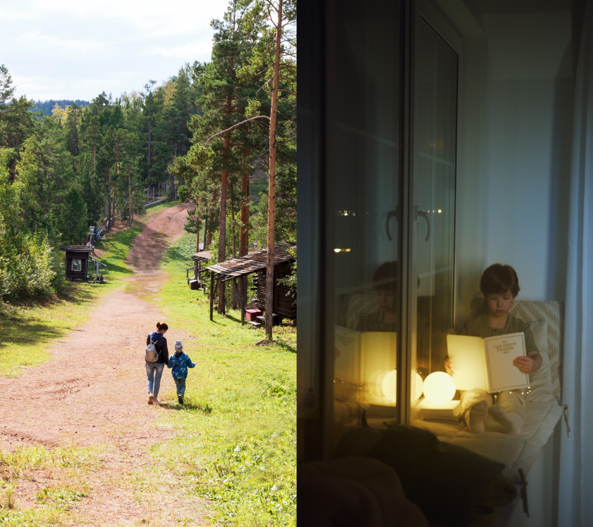 Bild 3: Toni geht gerne draußen wandern. Während Robin gerade in ein spannendes Buch vertieft ist. Bild 3: Toni geht gerne draußen wandern. Während Robin gerade in ein spannendes Buch vertieft ist.