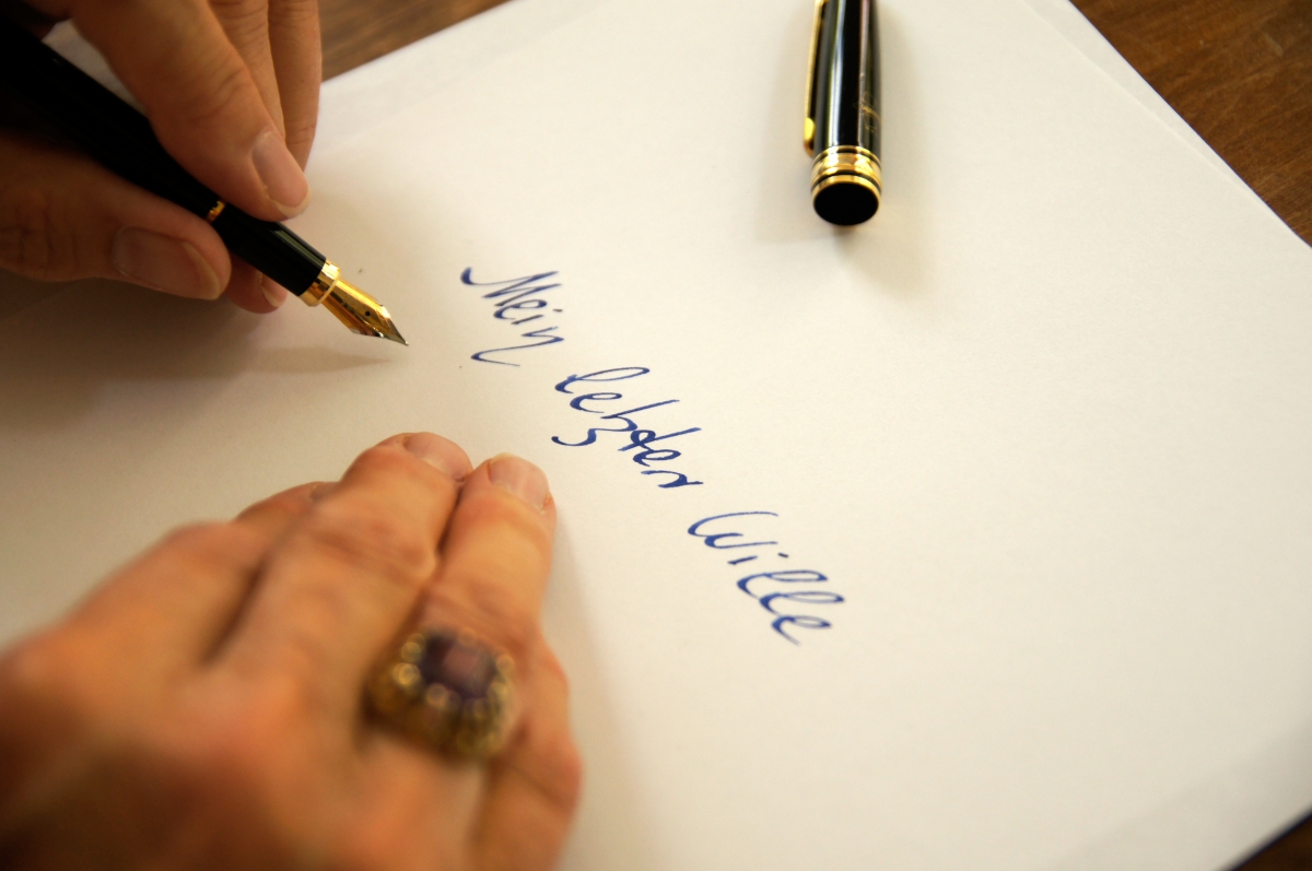 Ein Dokument "Mein letzter Wille"